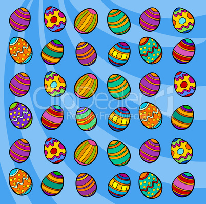 easter eggs background cartoon illustration