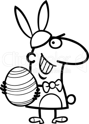 man in easter bunny costume cartoon