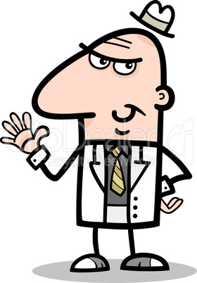 businessman in suit cartoon illustration