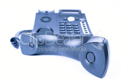 simple business phone on white background