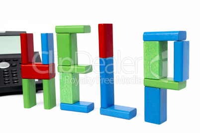 toy blocks sceaming HELP
