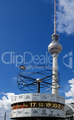 Berliner Fernsehturm und Weltzeituhr