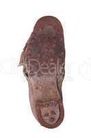 shoe sole with steel of an old boot