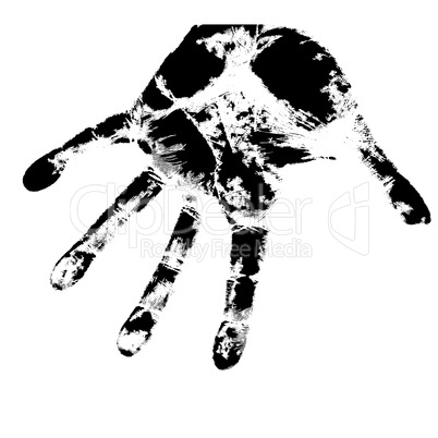 Hand print, skin texture pattern, vector illustration.