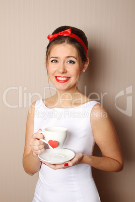 Cup of red heart