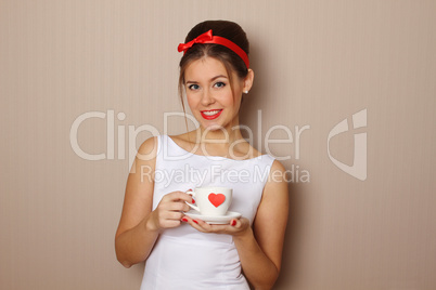 Cup of red heart