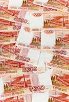 Russian rubles banknotes as background