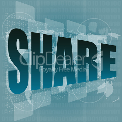 Conceptual image for data sharing and processing in digital