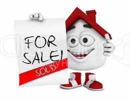 Kleines 3D Haus Rot - For Sale! Sold