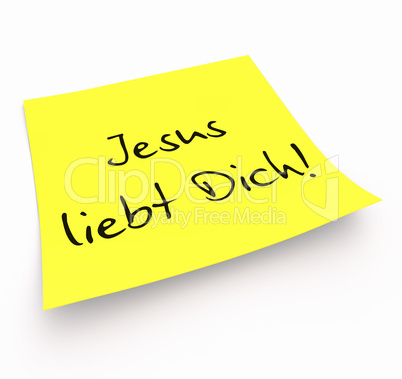 Notizzettel - Jesus liebt Dich!