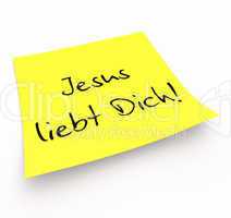 Notizzettel - Jesus liebt Dich!