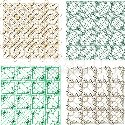 Seamless abstract pattern set for fabric and furniture