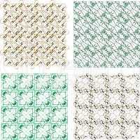 Seamless abstract pattern set for fabric and furniture