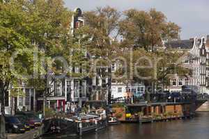 Hausboote in Amsterdam, Niederlande