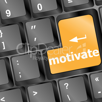 Modern keyboard motivation text symbol. Technology concept