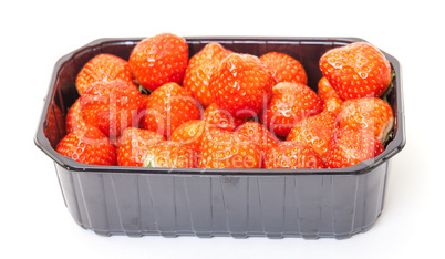 Fresh Strawberries in a Plastic Container