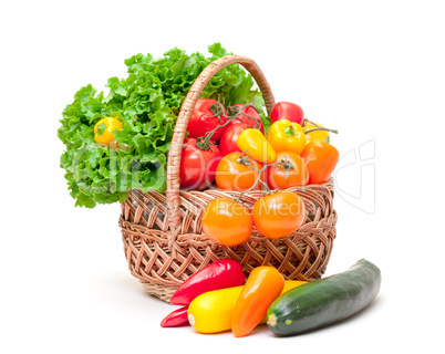 Mixed Fresh Vegetables in Basket