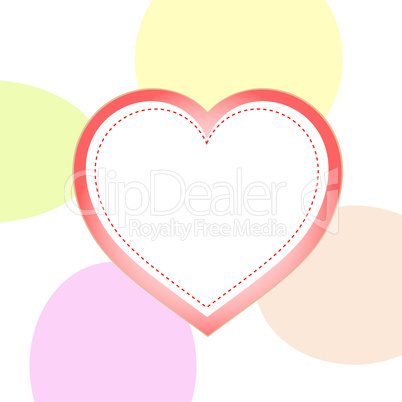 red valentine heart on abstract background