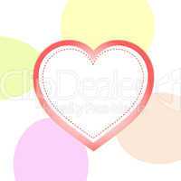 red valentine heart on abstract background