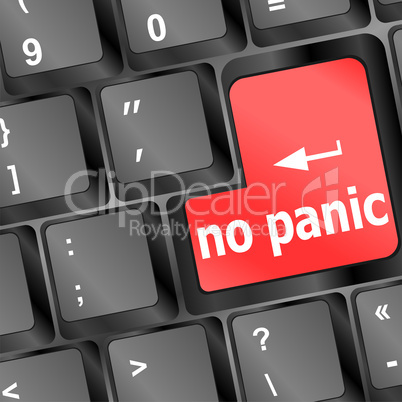red no panic key on computer keyboard