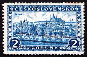 Postage stamp Czechoslovakia 1926 Hradcany at Prague