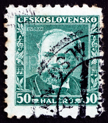 Postage stamp Czechoslovakia 1934 Antonin Dvorak, Composer