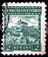 Postage stamp Czechoslovakia 1929 Pernstein Castle