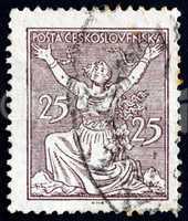 Postage stamp Czechoslovakia 1920 Breaking Chains to Freedom