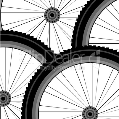 Seamless bicycle wheels pattern