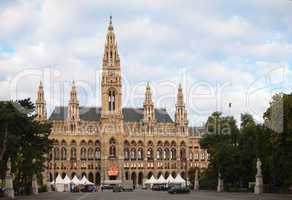 Rathaus (City hall) in Vienna, Austria in the morning