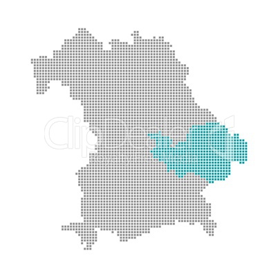 Pixel Bayernkarte: Niederbayern