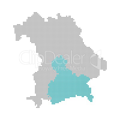 Pixel Bayernkarte: Oberbayern