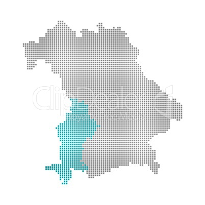 Pixel Bayernkarte: Schwaben