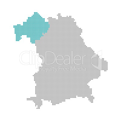 Pixel Bayernkarte: Unterfranken