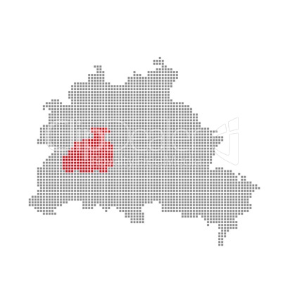 Pixel Berlinkarte: Bezirk Charlottenburg-Wilmersdorf