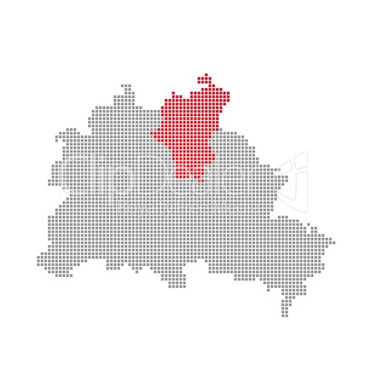 Pixel Berlinkarte: Bezirk Pankow