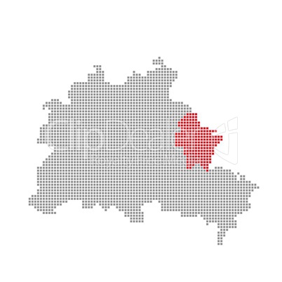 Pixel Berlinkarte: Bezirk Marzahn-Hellersdorf