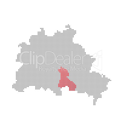 Pixel Berlinkarte: Bezirk Neukölln