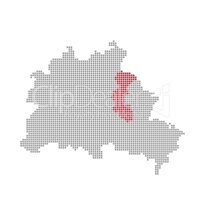 Pixel Berlinkarte: Bezirk Lichtenberg