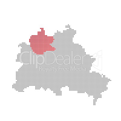 Pixel Berlinkarte: Bezirk Reinickendorf