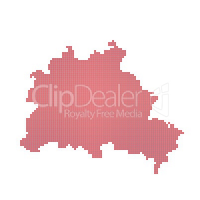 Pixel Berlinkarte: Rot