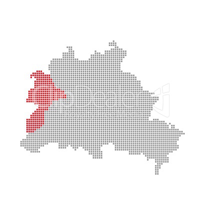 Pixel Berlinkarte: Bezirk Spandau