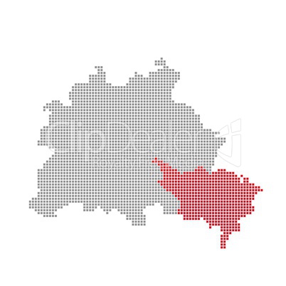 Pixel Berlinkarte: Bezirk Treptow-Köpenick