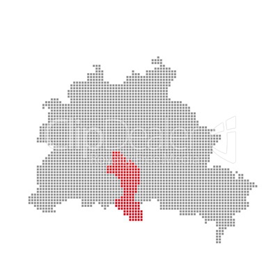 Pixel Berlinkarte: Bezirk Tempelhof-Schöneberg