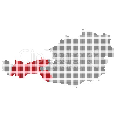 Pixel Österreichkarte: Tirol