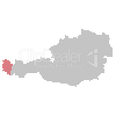 Pixel Österreichkarte: Vorarlberg