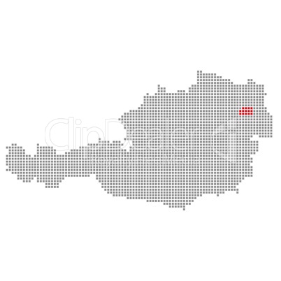 Pixel Österreichkarte: Wien