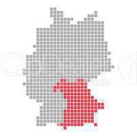 Pixel Deutschlandkarte: Bayern