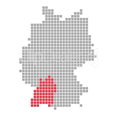 Pixel Deutschlandkarte: Baden-Württemberg