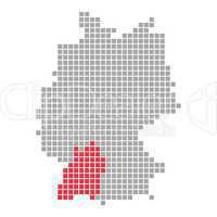 Pixel Deutschlandkarte: Baden-Württemberg